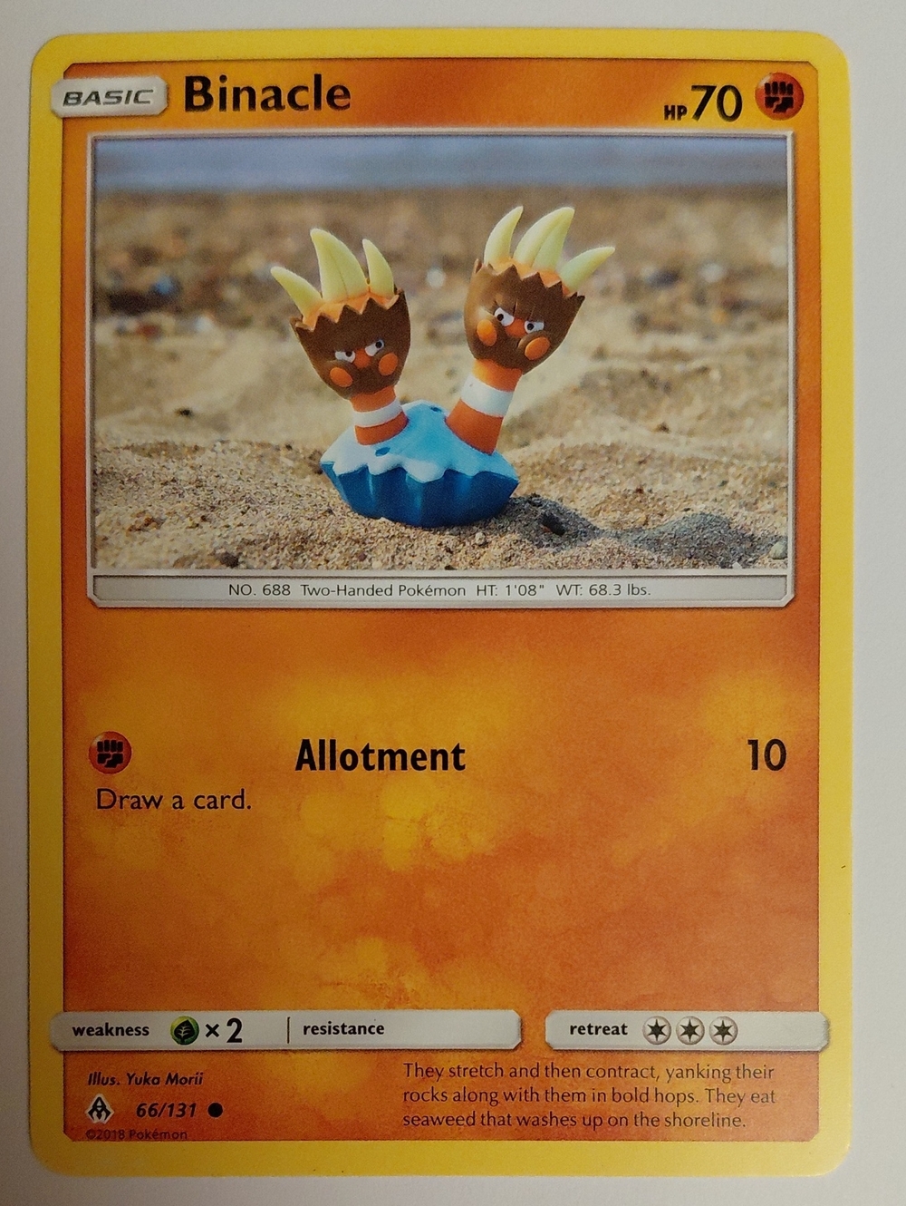 Yuka Morii - Pokemon Clay Sculpture Artwork Card - Binacle